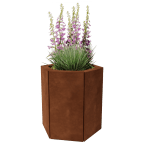Zeshoekige plantenbakken