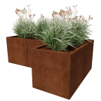 L-vorm plantenbakken