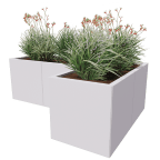 L-vorm plantenbakken