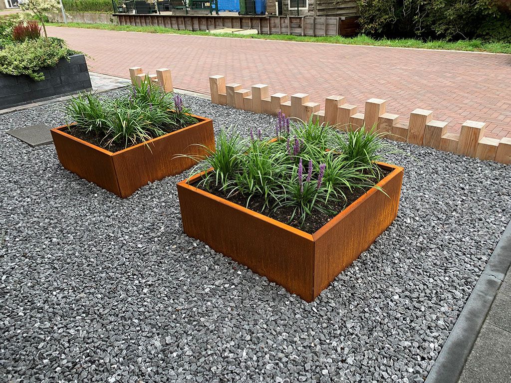 Cortenstaal plantenbakken Cortenstaal plantenbakken