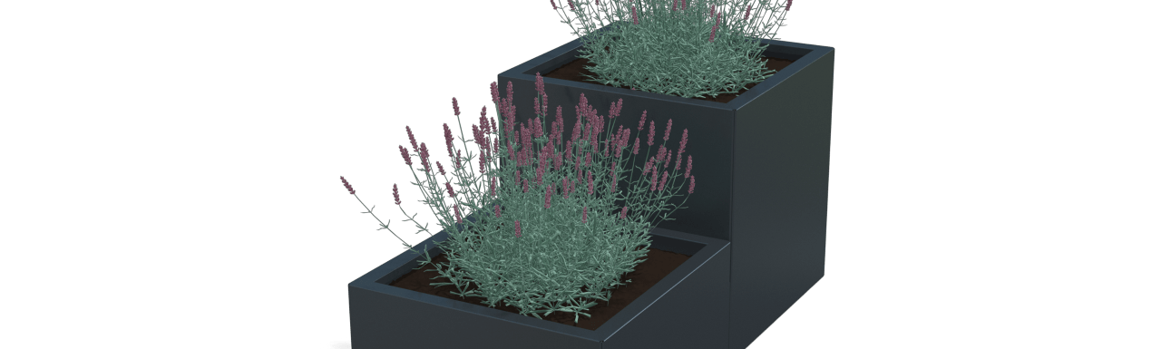 Gepoedercoat staal trapmodel plantenbakken