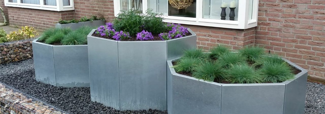 Plantenbak van gegalvaniseerd staal |