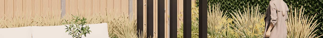 Gepoedercoat staal tuinafscheidingspalen