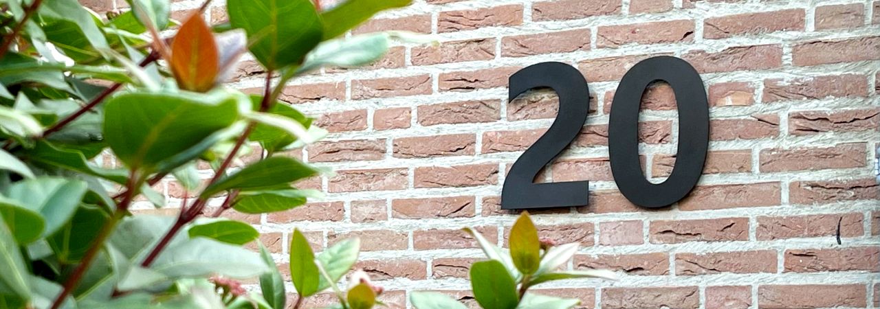 restaurant Verslijten Trillen Huisnummer van zwart staal - Matte afwerking | MySteel