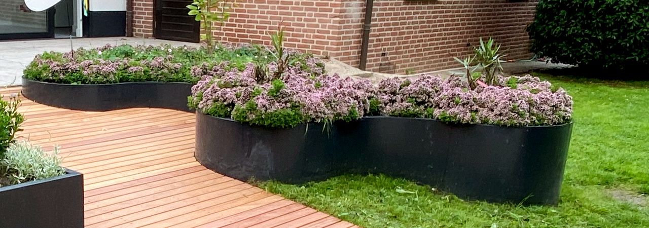 Gepoedercoat staal keerwanden Gepoedercoat staal keerwanden