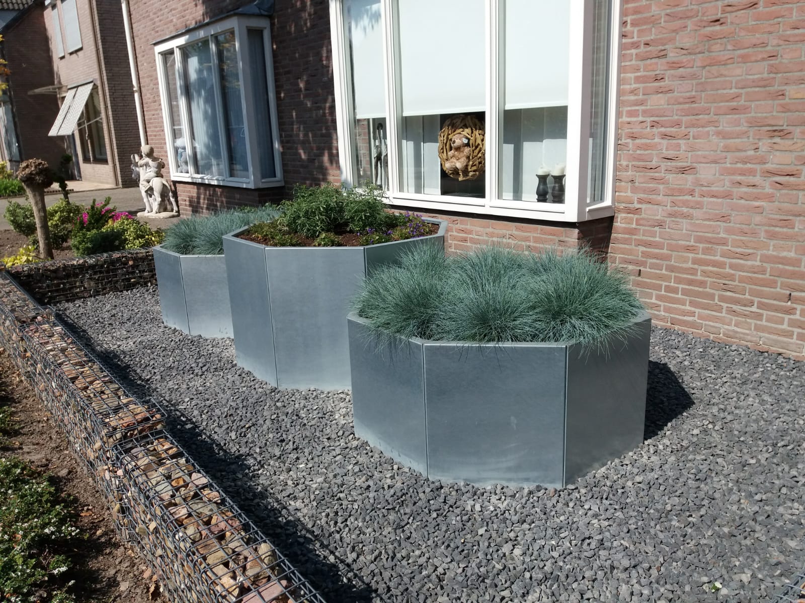 Gegalvaniseerd staal plantenbakken Gegalvaniseerd staal plantenbakken
