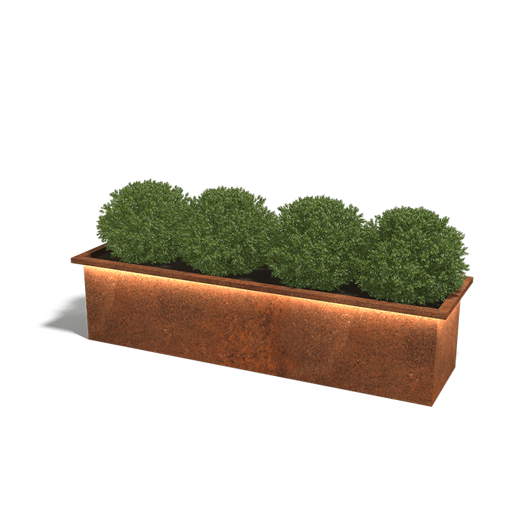 Cortenstaal plantenbakken met LED Cortenstaal plantenbakken met LED