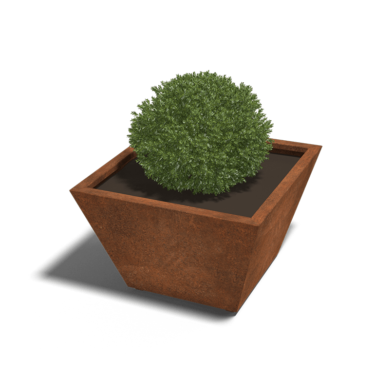 Cortenstaal cone plantenbakken