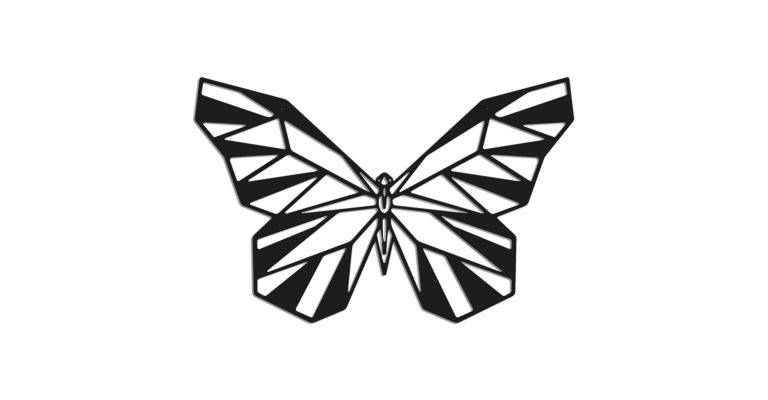 Metalen wanddecoratie Butterfly 2.0