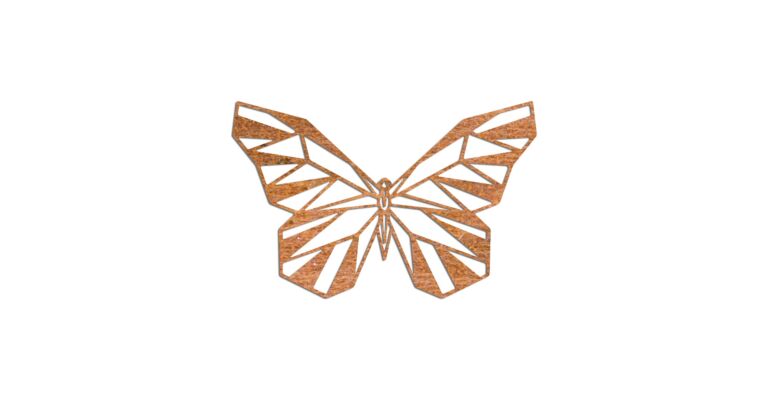 Cortenstaal wanddecoratie Butterfly 2.0