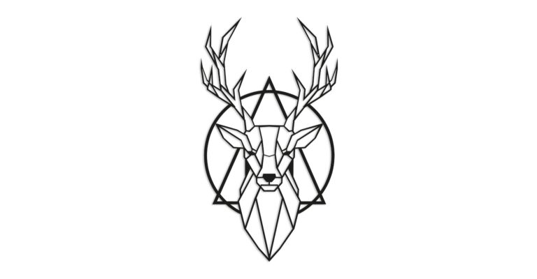 Metalen wanddecoratie Deer 2.0