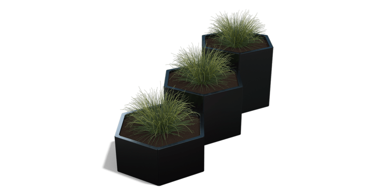 Gepoedercoat staal plantenbak Denver special III 500