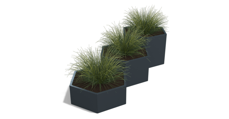 Gepoedercoat staal plantenbak Denver special III 600