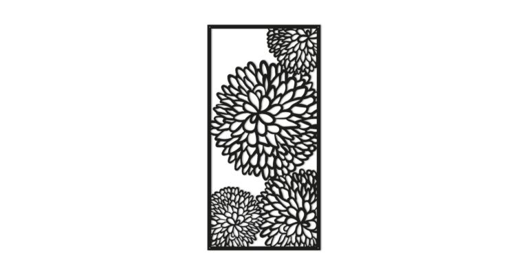 Metalen wanddecoratie Flower 2.0