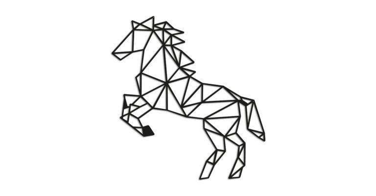 Metalen wanddecoratie Horse