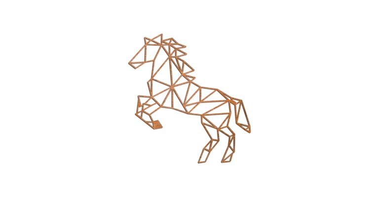 Cortenstaal wanddecoratie Horse