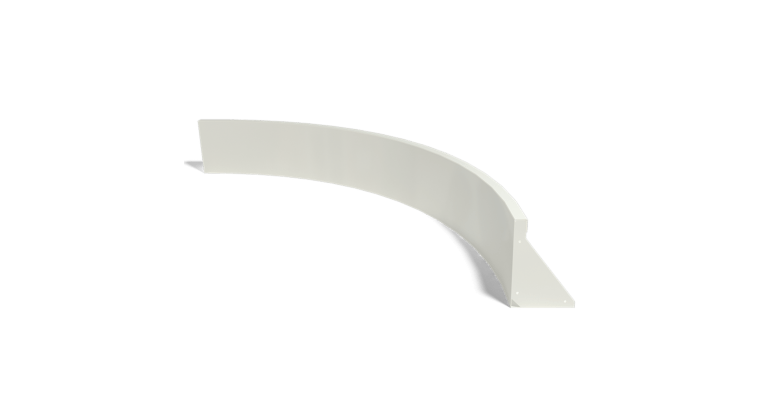Gepoedercoat staal keerwand binnenbocht 1500x1500mm (hoogte 300mm)