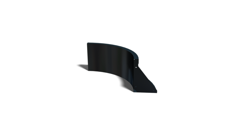 Gepoedercoat staal keerwand binnenbocht 500x500mm (hoogte 300mm)
