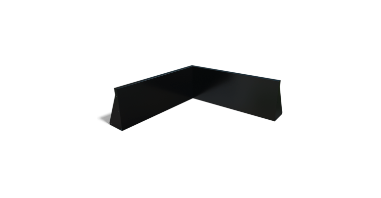 Gepoedercoat staal keerwand binnenhoek 1000x1000mm (hoogte 300mm)