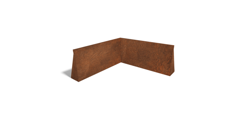 Cortenstaal keerwand binnenhoek 1000x1000mm (hoogte 500mm)