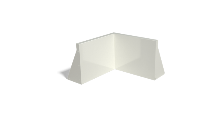 Gepoedercoat staal keerwand binnenhoek 500x500mm (hoogte 400mm)