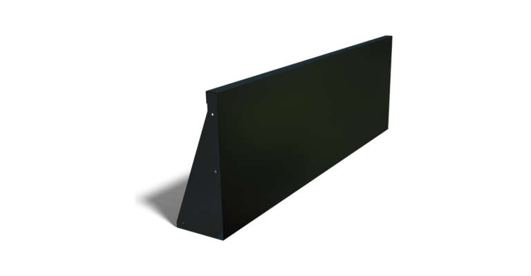 Gepoedercoat staal keerwand recht 1500mm (hoogte 500mm)