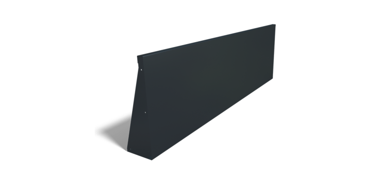 Gepoedercoat staal keerwand recht 2000mm (hoogte 600mm)