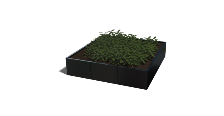 Gepoedercoat staal plantenbak Miami xxl 1800x1800