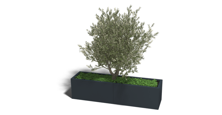 Gepoedercoat staal plantenbak Texas xxl 1600x400