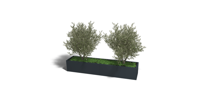 Gepoedercoat staal plantenbak Texas xxl 2400x500