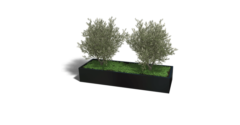 Gepoedercoat staal plantenbak Texas xxl 2400x800