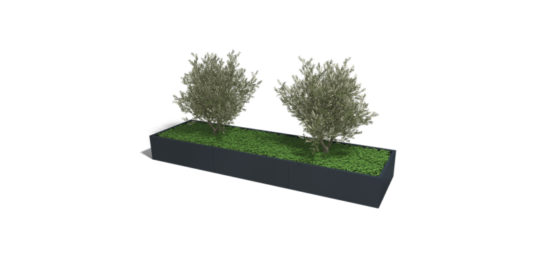 Gepoedercoat staal plantenbak Texas xxl 3600x1000