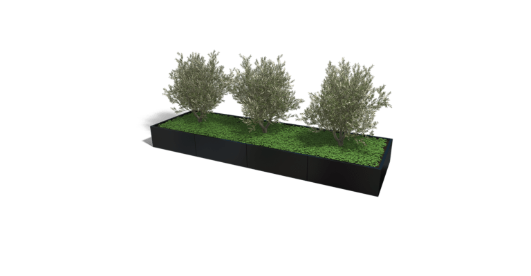 Gepoedercoat staal plantenbak Texas xxl 4000x1200