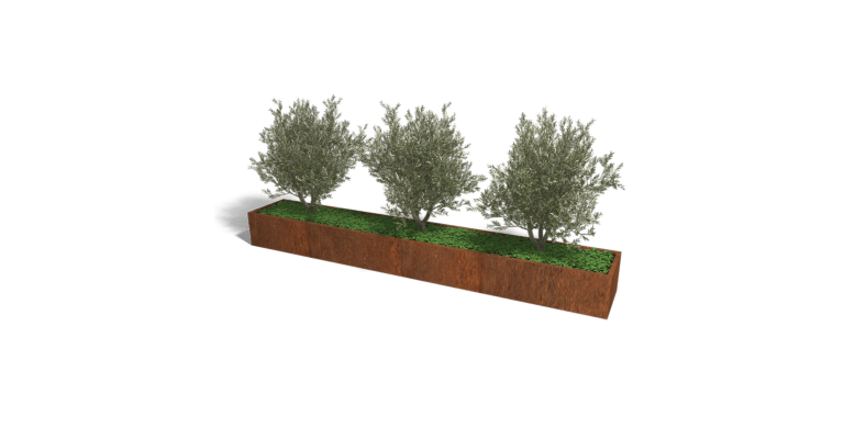 Cortenstaal plantenbak Texas xxl 4000x600