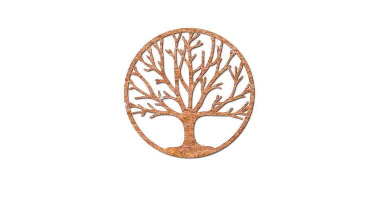 Cortenstaal wanddecoratie Tree