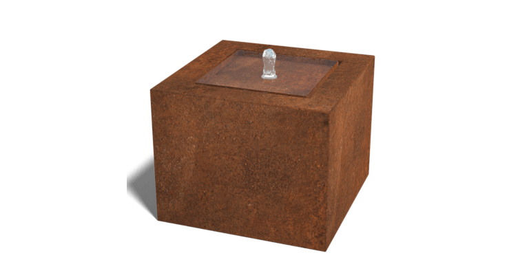 Cortenstaal watertafel 500x500x400