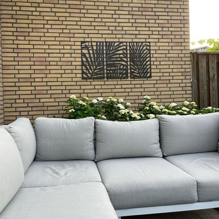 Metalen wanddecoratie Varens 3-delen