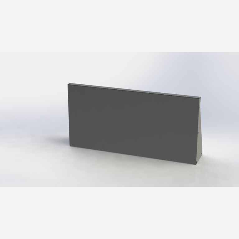 Gepoedercoat staal keerwand recht 1000mm (hoogte 500mm)