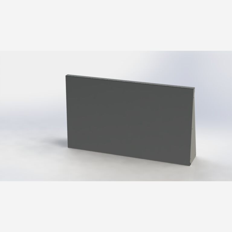 Gepoedercoat staal keerwand recht 1000mm (hoogte 600mm)
