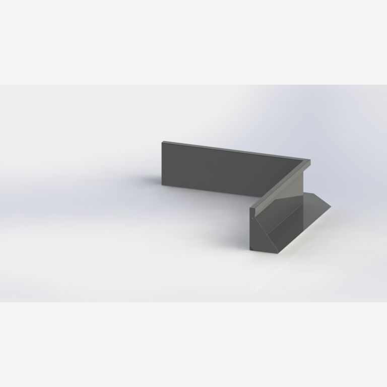 Gepoedercoat staal keerwand binnenhoek 1000x1000mm (hoogte 300mm)