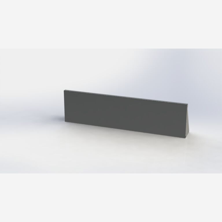 Gepoedercoat staal keerwand recht 1500mm (hoogte 400mm)