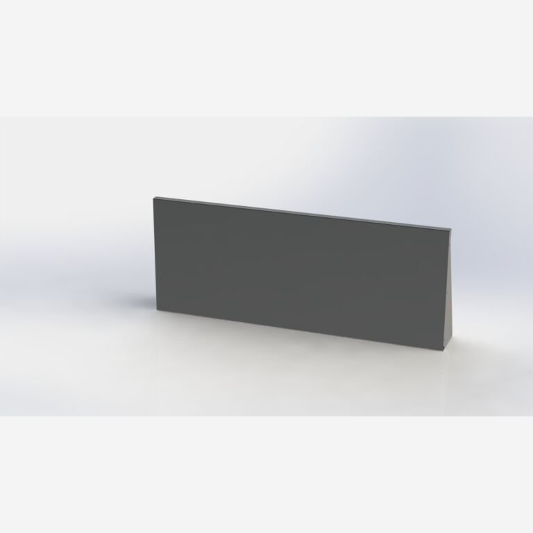 Gepoedercoat staal keerwand recht 1500mm (hoogte 600mm)
