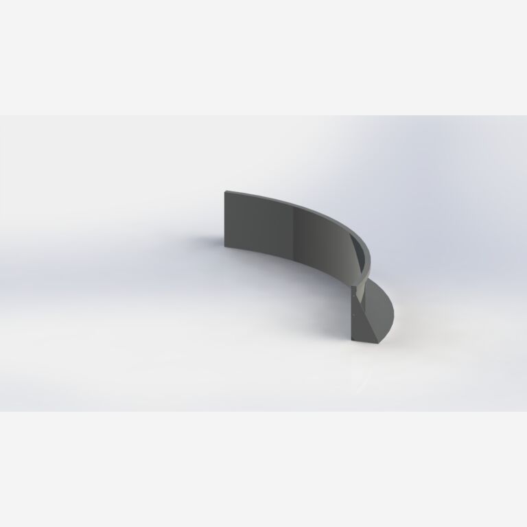 Gepoedercoat staal keerwand binnenbocht 1500x1500mm (hoogte 400mm)