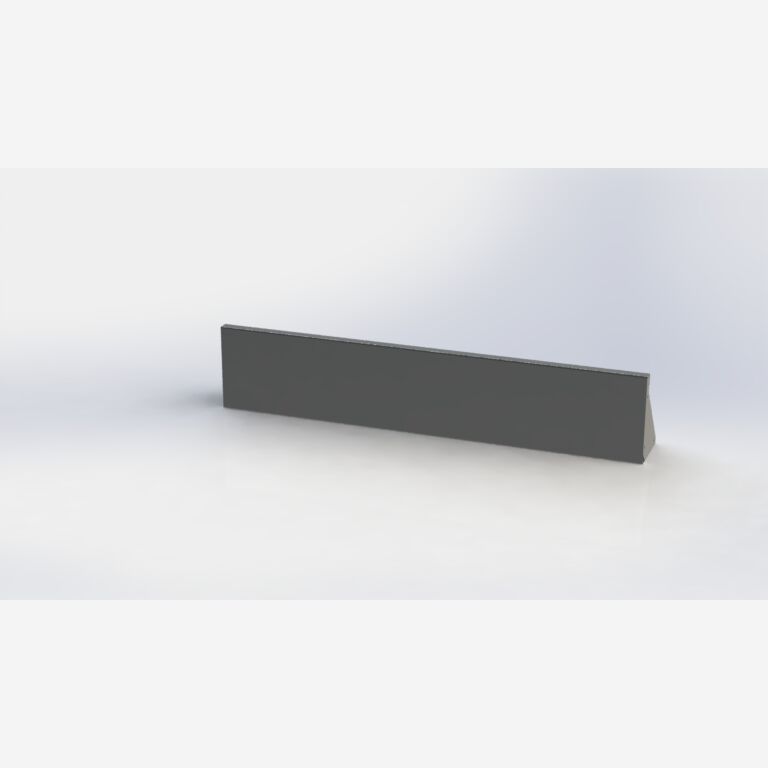 Gepoedercoat staal keerwand recht 2000mm (hoogte 300mm)