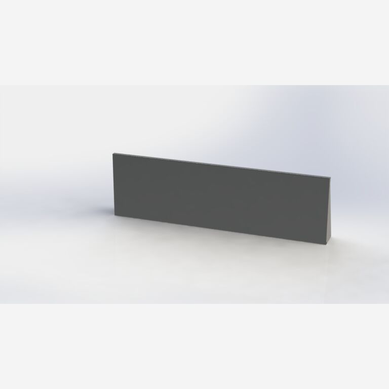 Gepoedercoat staal keerwand recht 2000mm (hoogte 500mm)