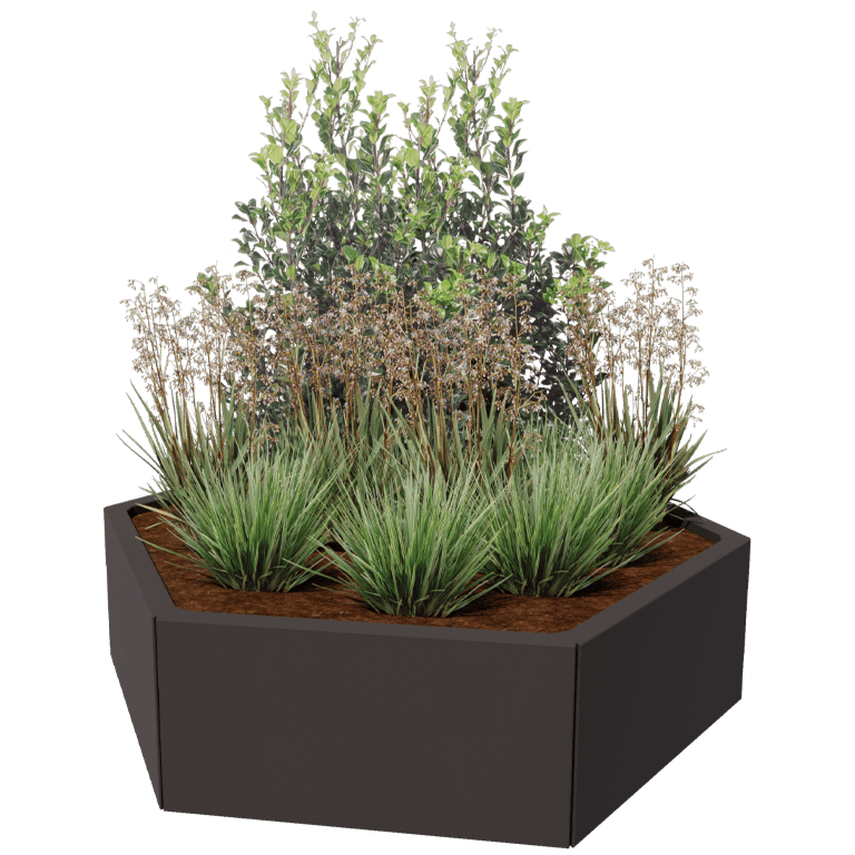 Gepoedercoat staal plantenbak Denver 60