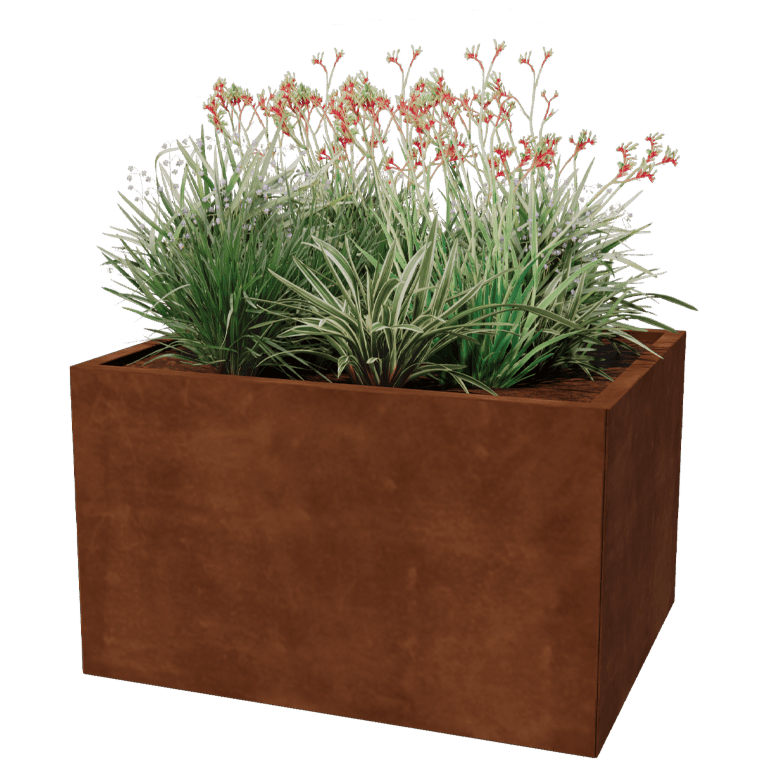 Cortenstaal plantenbak Texas 80 x 100 cm