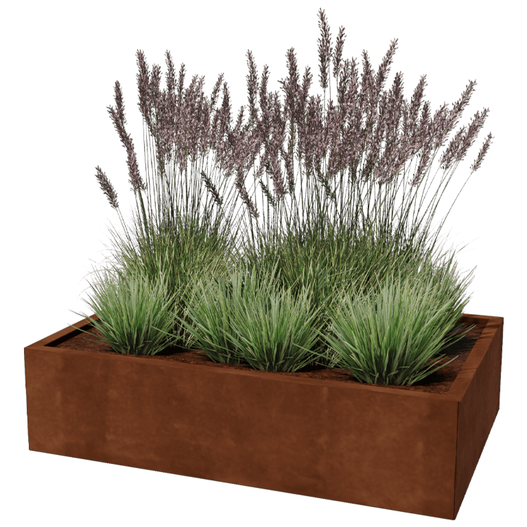 Cortenstaal plantenbak Texas 80 x 120 cm