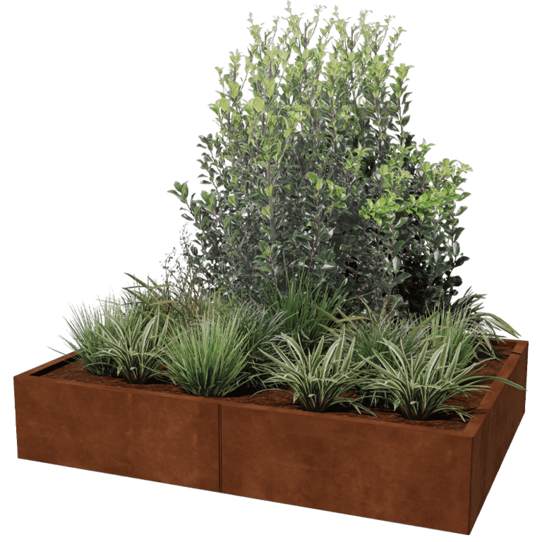 Cortenstaal plantenbak Texas xxl 160 x 120 cm