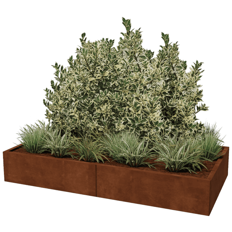 Cortenstaal plantenbak Texas xxl 200 x 100 cm